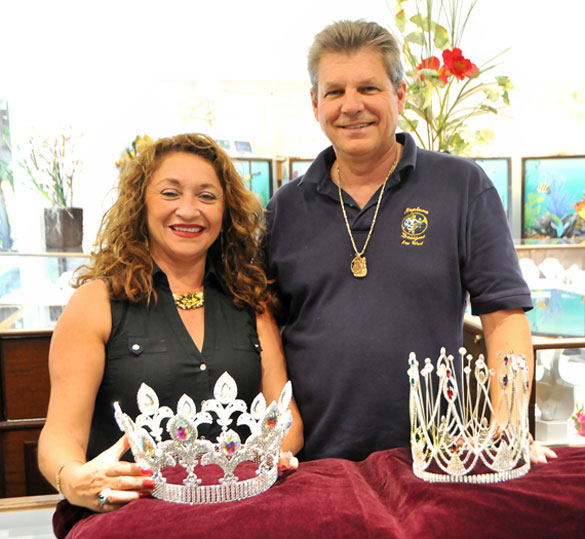 Jay & Carmenza With Crowns at Neptune Jewelers
